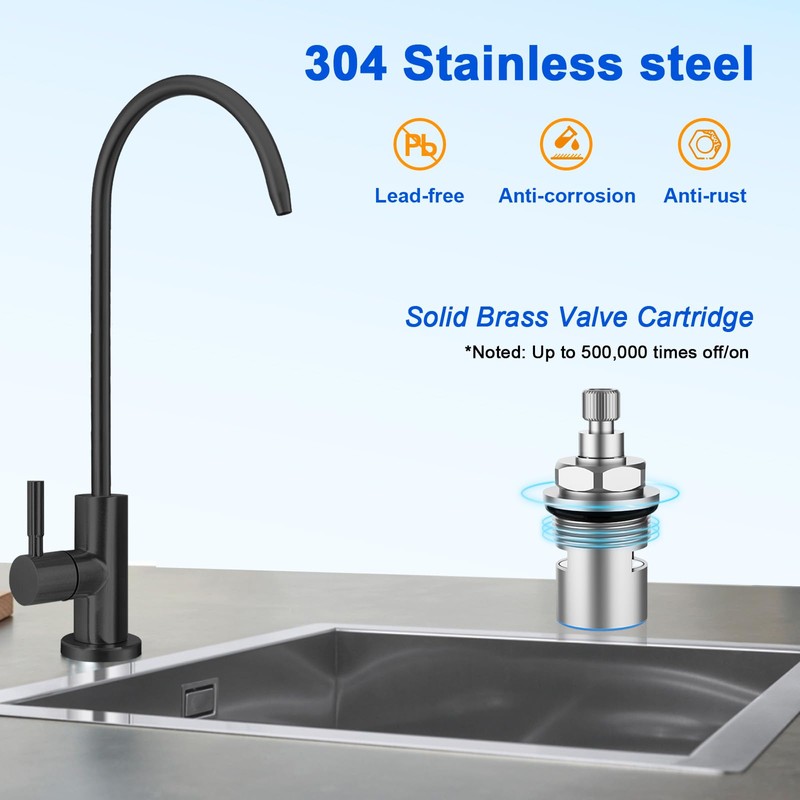 Drinking Water Faucet - Long Thread Stem Filtered Water Tap