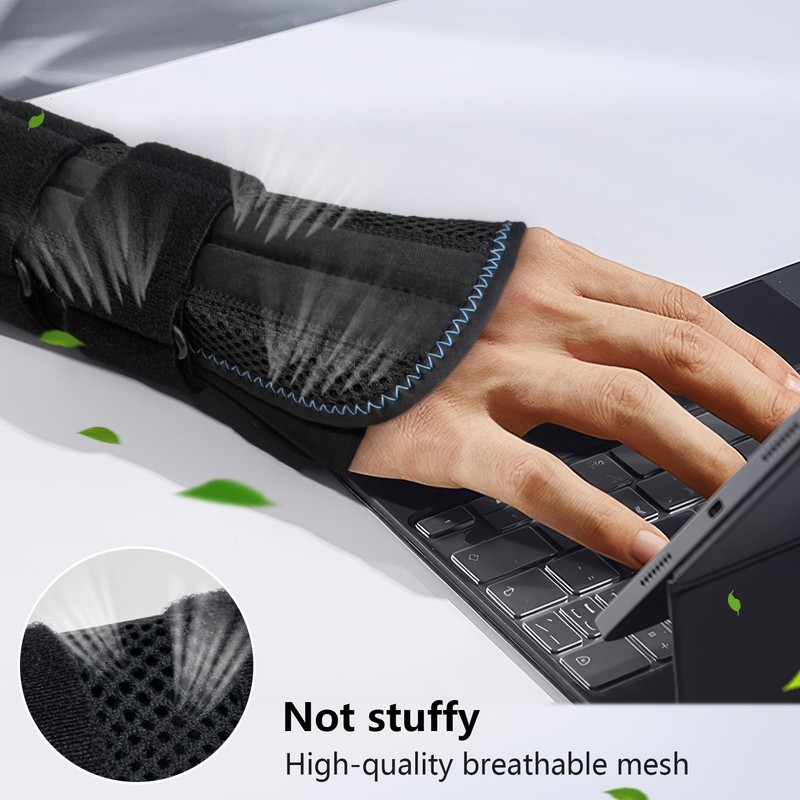 Poligono Wrist Brace with 3 Splints, Wrist Support Adjustable and