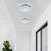 HongnuoFc 12 Inch Crystal Chandelier LED Ceiling Light 2 Tier
