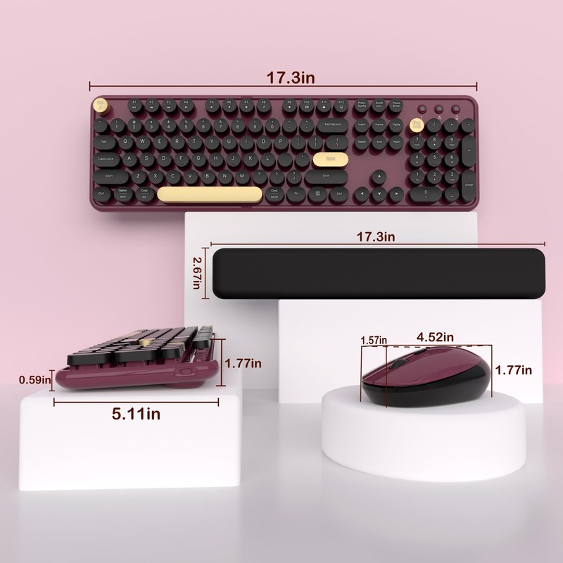 Links9+ Wireless Keyboard and Mouse Combos, Retro Keyboard and Mouse
