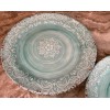 Cynthia Rowley Melamine Dinner Plates Blue Medallion Swirl Cynthia Rowley