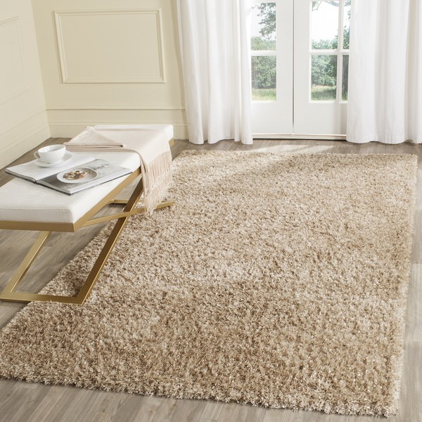 Safavieh Malibu Shag Collection MLS431N Handmade Solid 1.4-inch Thick Area
