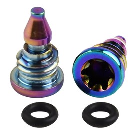 Yuiturt 2 Pcs Bicycle Brake Lever Bleeder Bolts with O Ring for Magura MT2 MT4 MT5 MT7 MT8 Titanium Alloy