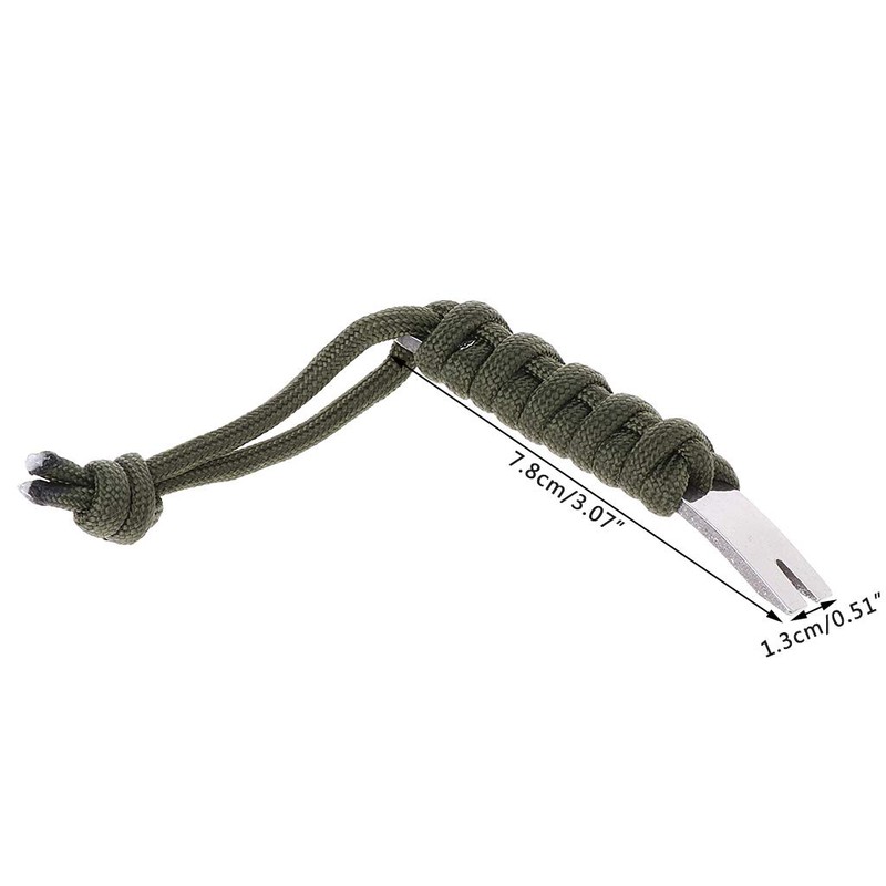 Kofun Mini EDC Tool Crank Crowbar Pocket Pry Bar Paracord