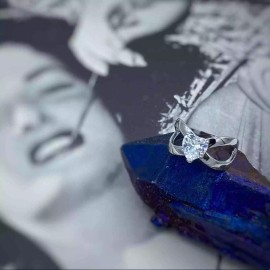 unbranded CZ Heart Stainless Steel Engagement Ring