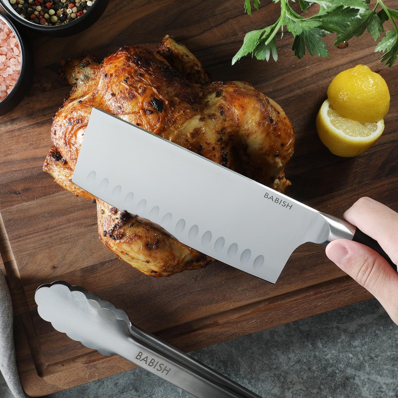 Babish 6.5-Inch Forged Cleaver Knife – High-Carbon 1.4116 German Steel