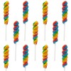 Rainbow Twist Lollipop, Mixed Fruit Flavor, Individually Wrapped Pop, 3"
