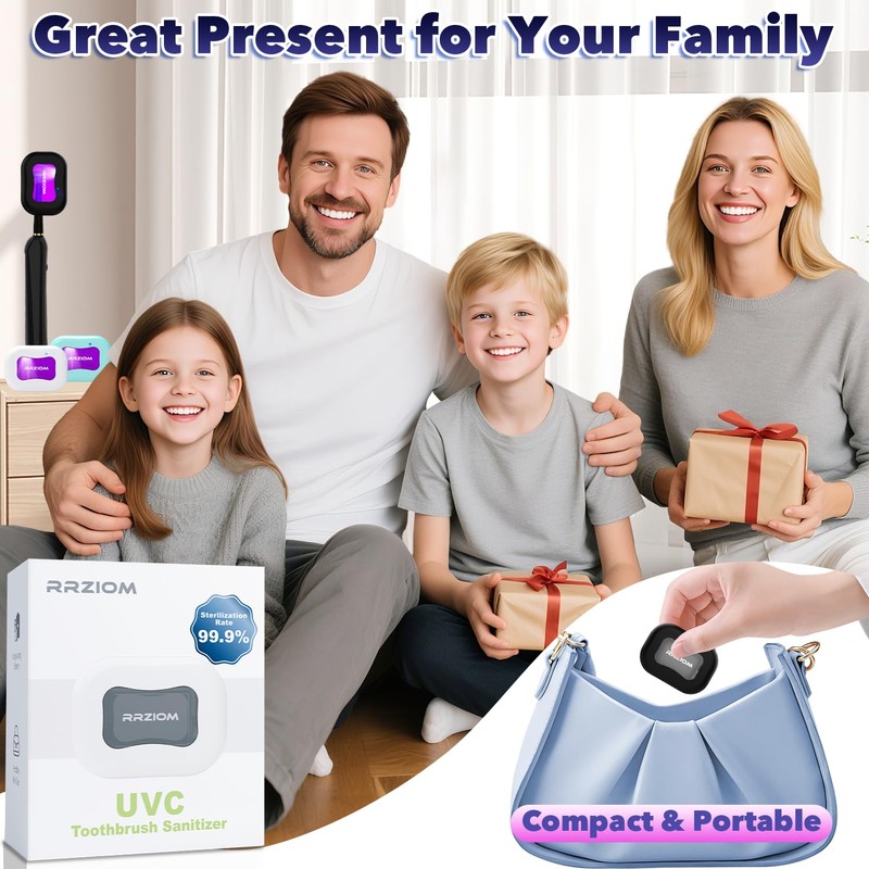 Toothbrush Sanitizer Case, RRZIOM Portable Toothbrush Covers Rechargeable, Rechargeable Toothbrush