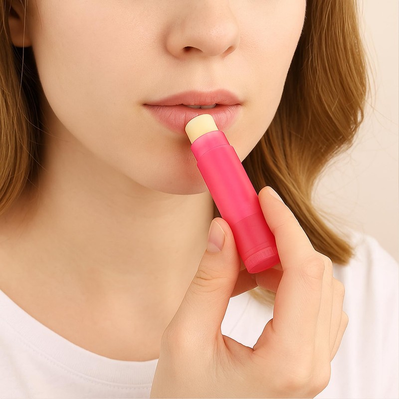 50Pcs Red Plastic Lipstick Containers with Caps 5g Empty Lip