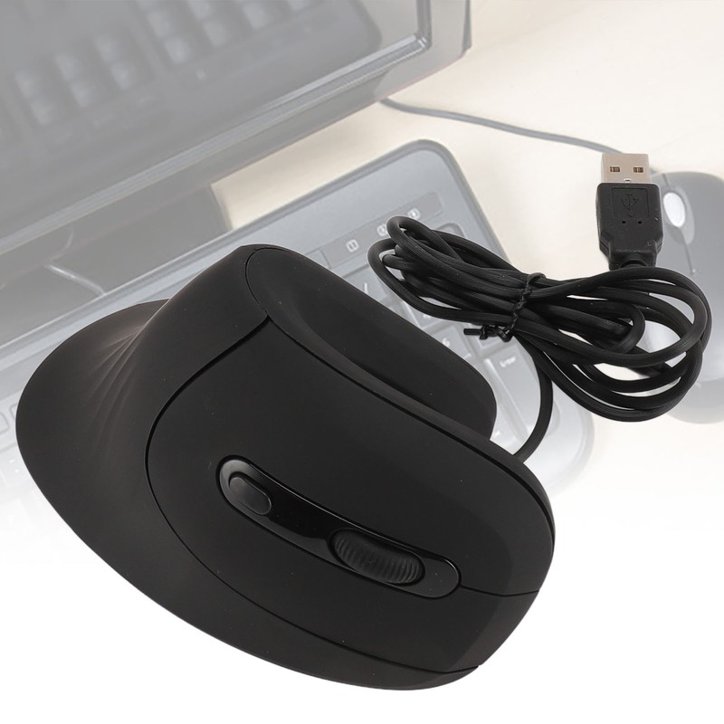 USB Vertical Wired Mouse 4 Adjustable DPI Silent Click Ergonomic