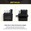 WALSIO 4 Way Flat Trailer Extension Coiled Cable, 4 Pin
