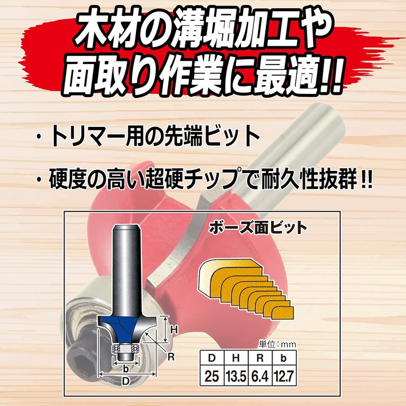 SK11 Router and Trimmer Bit Bose Surface, 1.0, 1.1, 1.3 inches