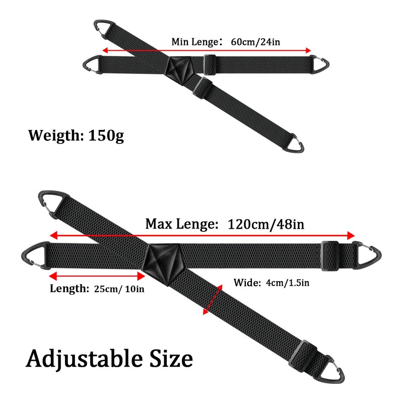 Adjustable X-Back Suspenders for Trousers – 1.6-Inch Wide Elastic Support