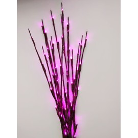 Fantes 3 Pack 76cm LED Branch Twig Light Tree Light Flexible Branch Decoration Light for Indoor Home Shop Windows Vase Table Living Room, 4 Colors available (Pink, 3)