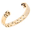 Stainless Steel Bracelet Women Inlay Rhinestones Wristband Wrist Decoration for