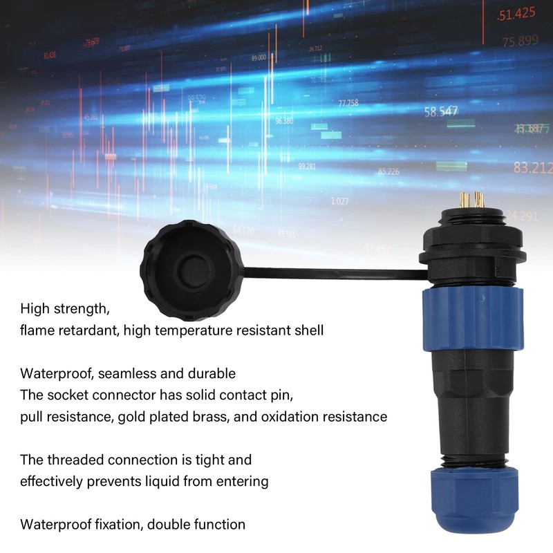 2Pcs SD16 IP68 Waterproof Aviation Connector SD16 Female Plug Male