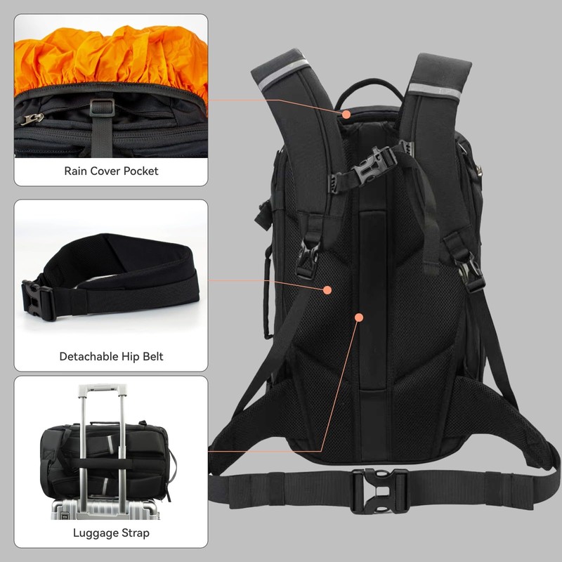 UtiaMiaoGonGo Vacuum Travel Backpack 60L with Air Pump Vacuum Water