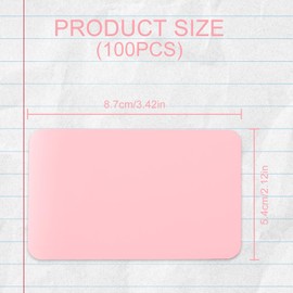 Luckious 100 Sheets DIY Doodle Hand-Painted Cards - Blank English Word Cards with Kraft Paper, Mini Note Cards, and Postcards(9 * 5.4CM), Pink