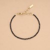Koai Women's 2mm Tourmaline Moonstone Amethyst Birthstone Bracelet, Stone Stainless