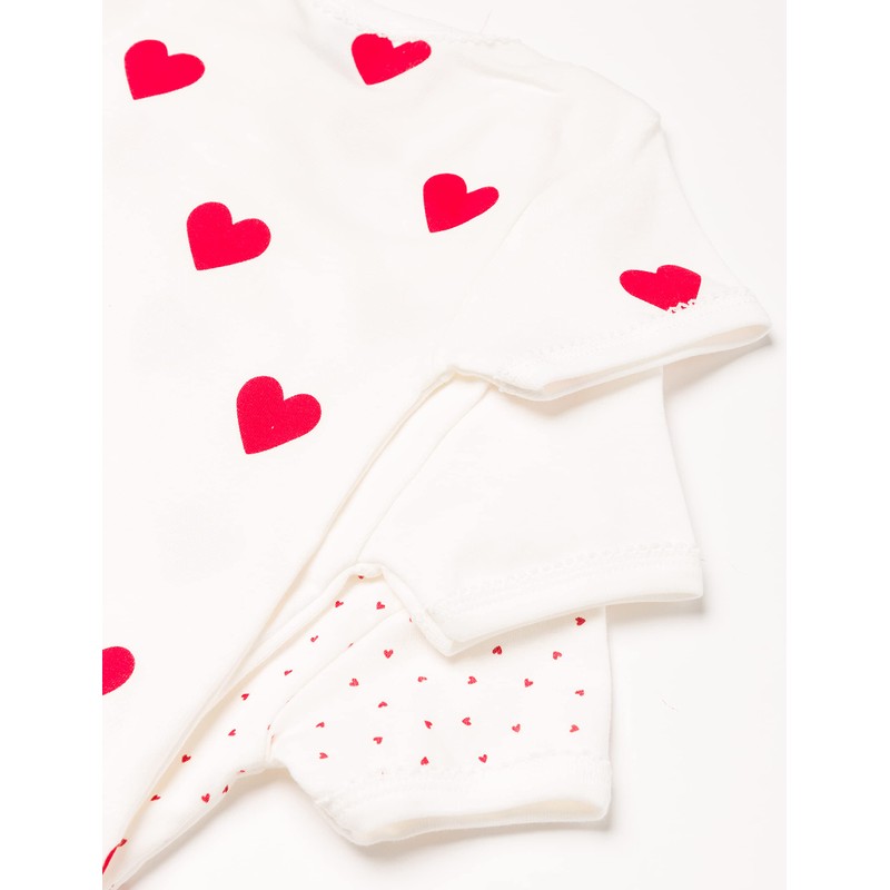 Petit Bateau Baby Girls' Short-Sleeved Bodysuit with Stripes (Pack of