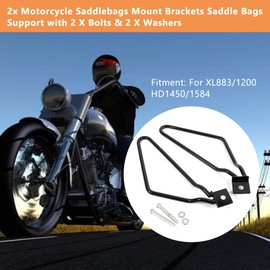 Saddlebags Bracket, 2x Motorcycle Saddlebags Mount Brackets Support for XL883/1200 HD1450/1584(black)