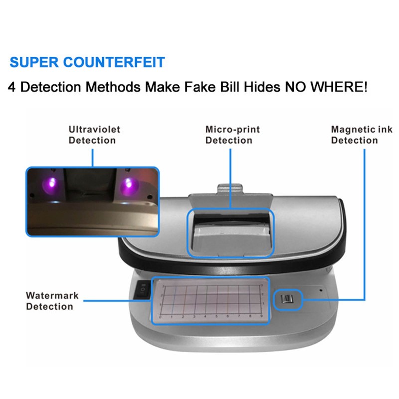 Counterfeit Bill Detector UV MG WM MGF Bill Money Detector