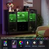 Hyomdeck Liquor Cabinet Bar with Power Outlet & LED Light,
