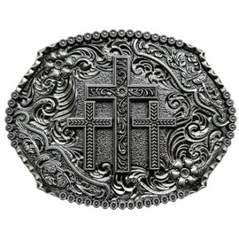 LKKLUYIC Religious Cross Western Belt Buckles for Men Cowboy Belt Buckle Cowgirl Faith Belt Buckles
