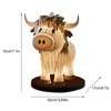 Yak Table Lamp Lighted Calf Animal Desk Light Ornament for