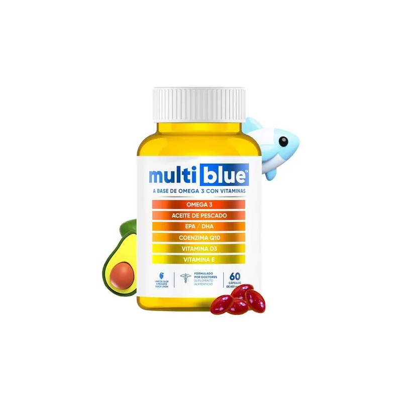 Multiblue Omega 3 Con Vitaminas 60 Cápsulas Epa Dha D3