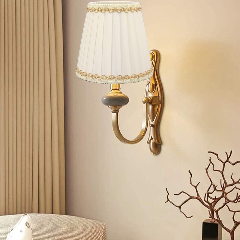 6PCS Set Small Lamp Shade Modern Style Cloth Clip On