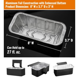 NUPICK - Paquete de 20 forros de grasa para Blackstone 17"/28"/36", forros de bandeja de goteo para Blackstone 5017, forro de aluminio desechable para bandeja de goteo