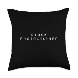 Stock Photographer. Stock Photography Beginner Throw Pillow, 18x18, Multicolor