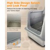 PETUX 2-Pack XL Stainless Steel Litter Box with Lid for