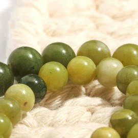 Vanilla Mountain 6mm Canadian Jade Round Beads DIY Jewelry Making