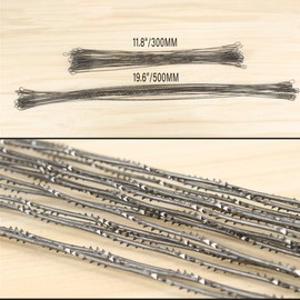 AIMALL 50PCS Coping Saw Blades Set, High Carbon Steel Mini Wire Saw, Dual Sizes 11.8"/19.7" for Precision Cutting in Soft Woods