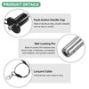 M METERXITY Push-Button Ball Locking Pin, 1/4" [6mm] Dia., 19/32