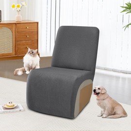 ALIECOM 100% Waterproof Recliner Sectional Couch Covers L Shape Stretch Corner Reclining Sectional Sofa Cover Washable Recliner Slipcover Protector for Dog Pet (1 Seat, Medium Gray)