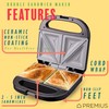 PREMIUS Ceramic NonStick Double Slice Sandwich Maker, Indicator Lights, Cool