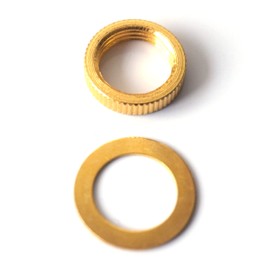 Toggle Switch Nut and Washer for Epiphone and Gibson Guitars - Gold