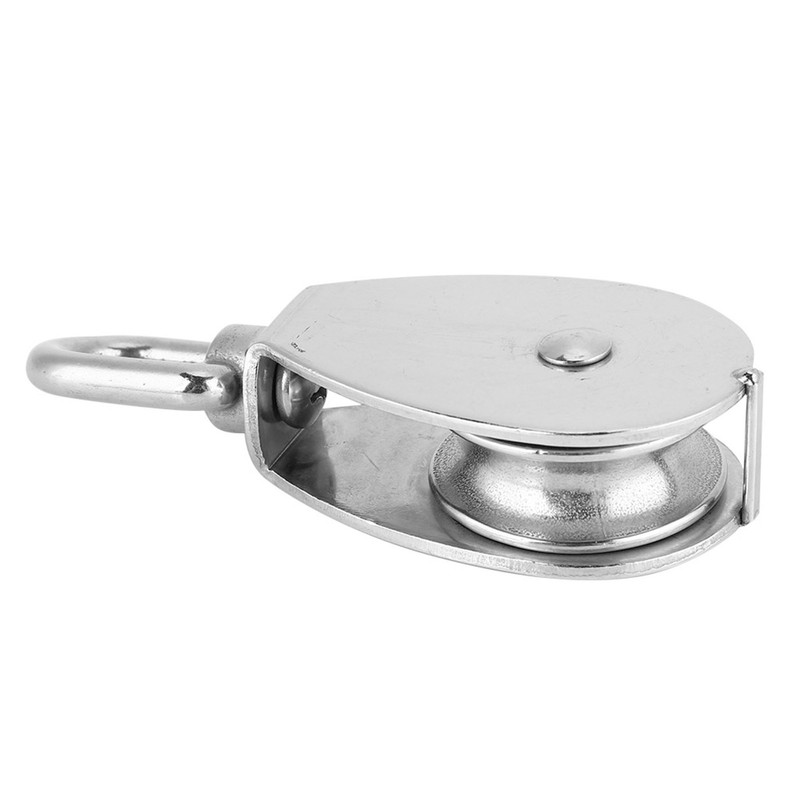 304 Stainless Steel Heavy Duty Single Wheel Swivel Pulley Rigging