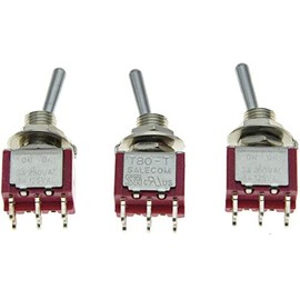 SALECOM 3x DPDT 6 Pin 2 Position ON ON Guitar Mini Toggle Switch Car/Boat Switches