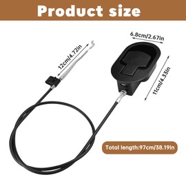 POHOVE Universal recliner chair cable replacement, Recliner Release Pull Handle Replacement Parts with Cable, Fits for Recliner Sofa(COLOUR:black)