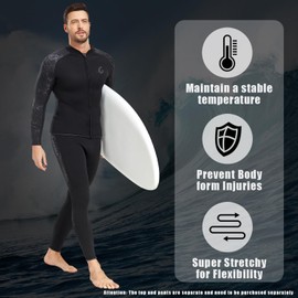 GoldFin Wetsuit Pants Men, 3mm Wet Suits Mens Neoprene Wetsuits Long Pants Keep Warm in Cold Water Diving Surfing Kayaking Swimming