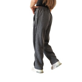 Funny Guy Mugs Retro Tearaway Sweatpants - Premium Breakaway Pants (Charcoal, Youth Medium)