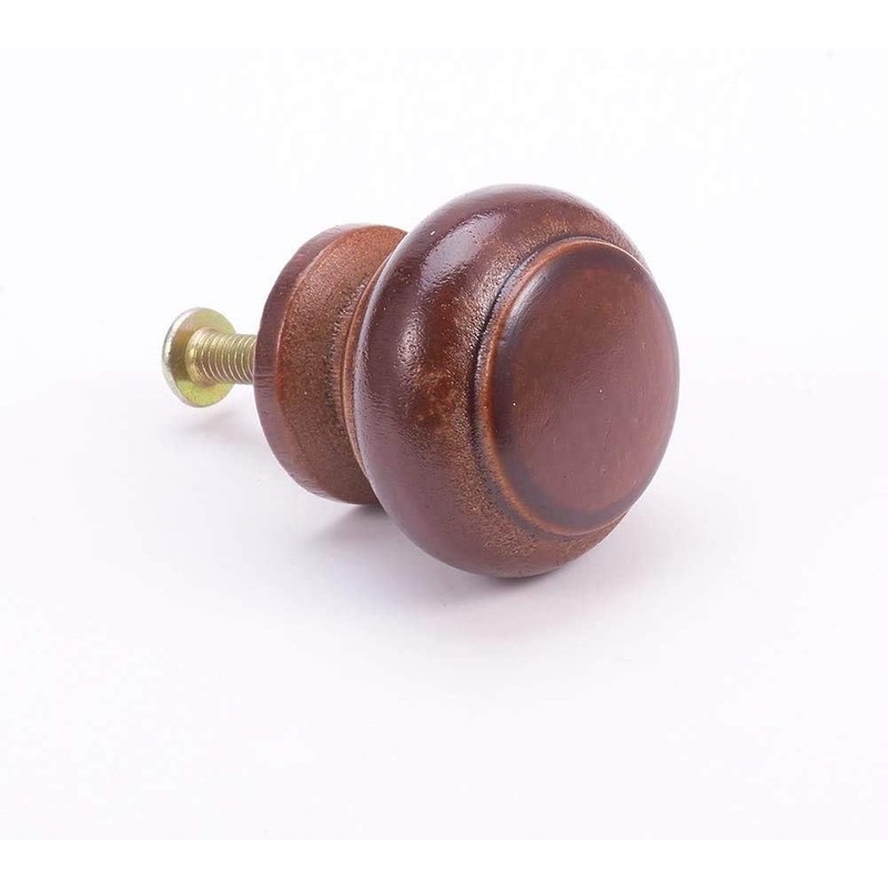 MroMax 25 Pcs 25mm Diameter Round Wooden Knobs Cabinet Furniture