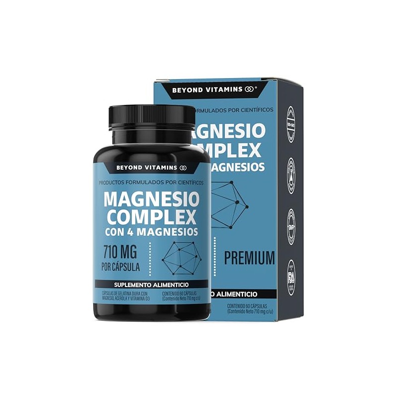 Beyond Vitamins Magnesio Complex Magnesios Citrato Glicinato Gluconato Óxido 710