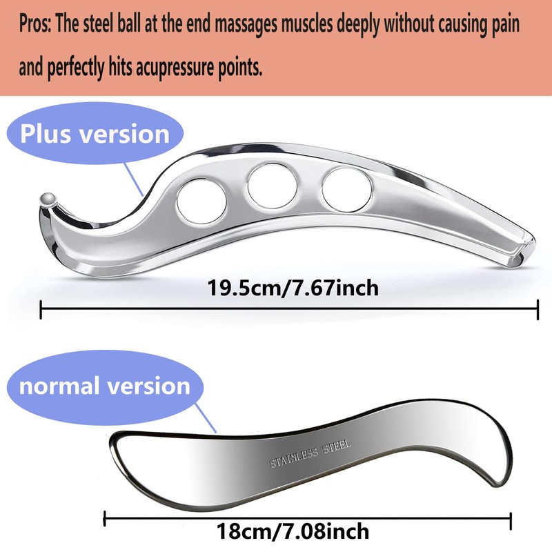 GYX COELE 2 in 1 muscle scraper Stainless Steel Gua