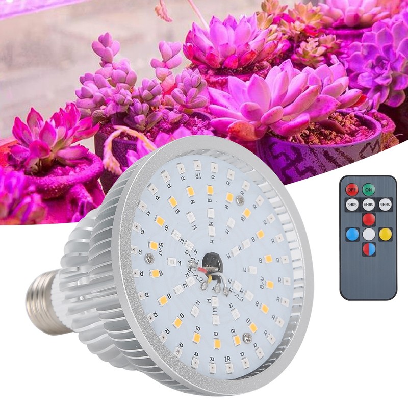 Indoor Garden 50W 64LED Remote Control Full Spectrum Plant Grow