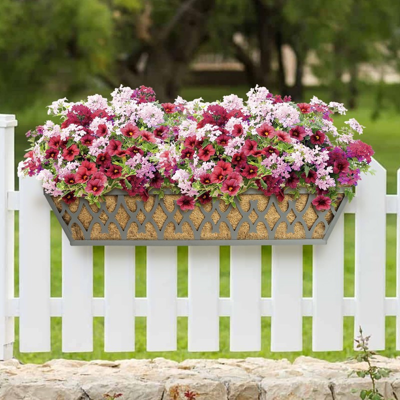 Karlliu 2 Pack 30 Inch Window Boxes Planters Railing Planter